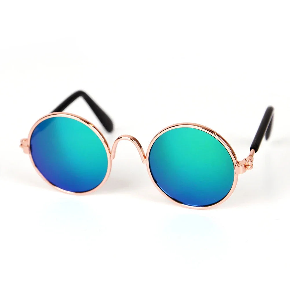 Pet Glasses Small Pet Sunglasses Stylish Pet Sunglasses for Dogs Cats Fashionable Eyewear for Sun Wind Lightweight HIP A Green Reflective