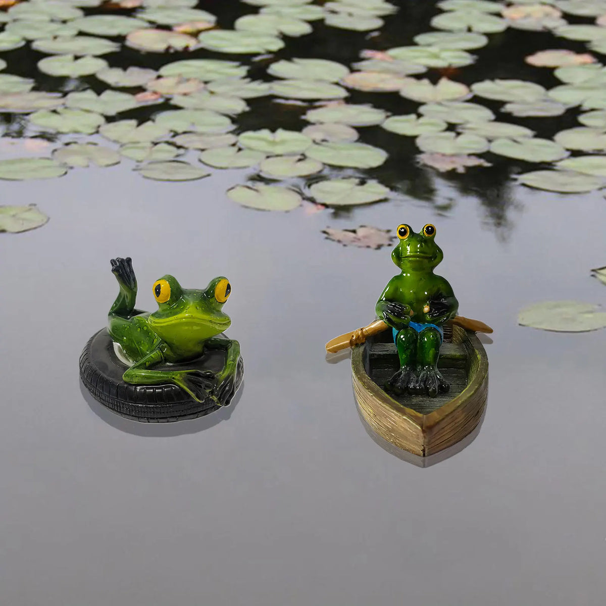 Garden courtyard water fun floating ornament pool simulation animal decoration pond frog series 14 * 13 * 9.5cm HIP