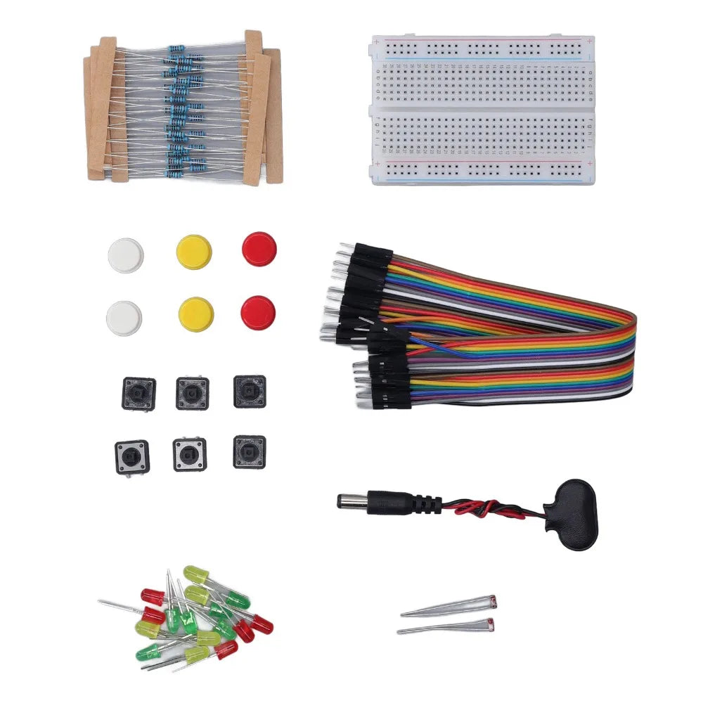 400 Hole Breadboard Electronics Kit – LED, Resistors & Buttons Electronics Starter Kit HIP