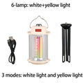 LED Retro Tripod Camping Lantern | USB Rechargeable Dimmable Camping Lantern HIP 6-lamp(white yellow)