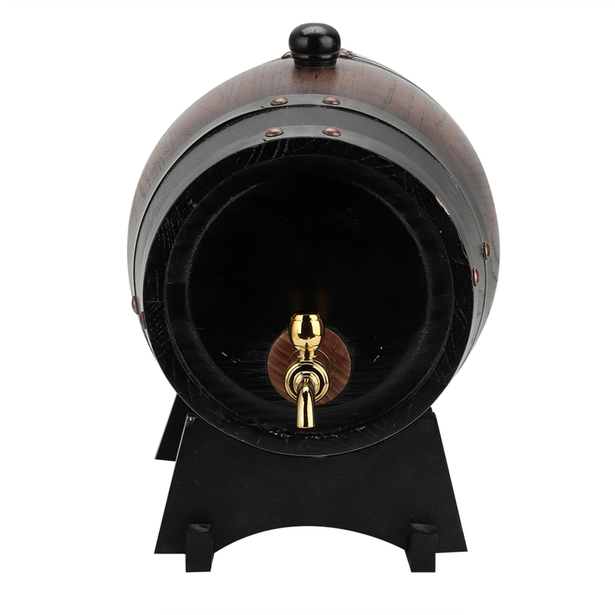 3L Vintage Striped Black Oak Red Wine Barrel Keg Bucket Container with Faucet for Brandy Whisky Wine Accessories HIP