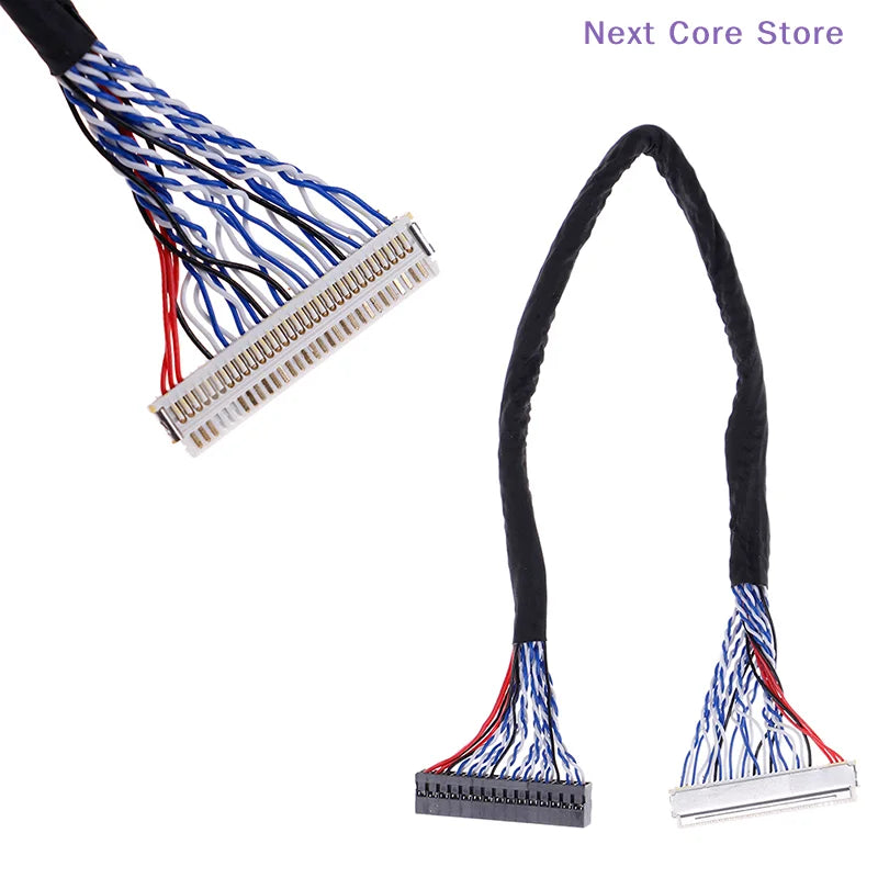 25cm 8-Bit LVDS Cable 30-Pin 2CH for 17–26" LCD/LED Panels LVDS Display Cable HIP