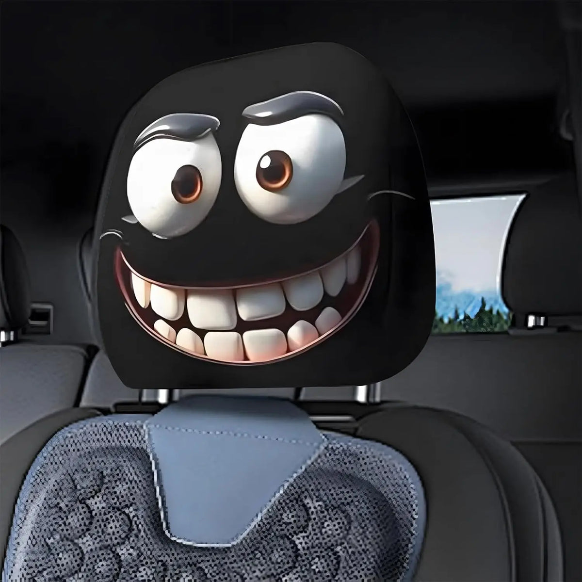 Funny Cartoon Panda Car Headrest Covers – 2pc Double-Sided Car Headrest Cover HIP