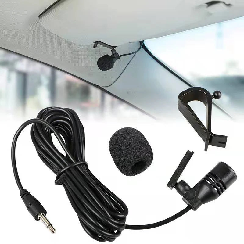 Mini External Car Microphone 3.5mm Wired Mic – 3M Cable Car Audio Microphone HIP