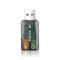 Mini USB External Sound Card – HiFi Stereo 3.5mm Adapter USB Sound Card HIP Transparent