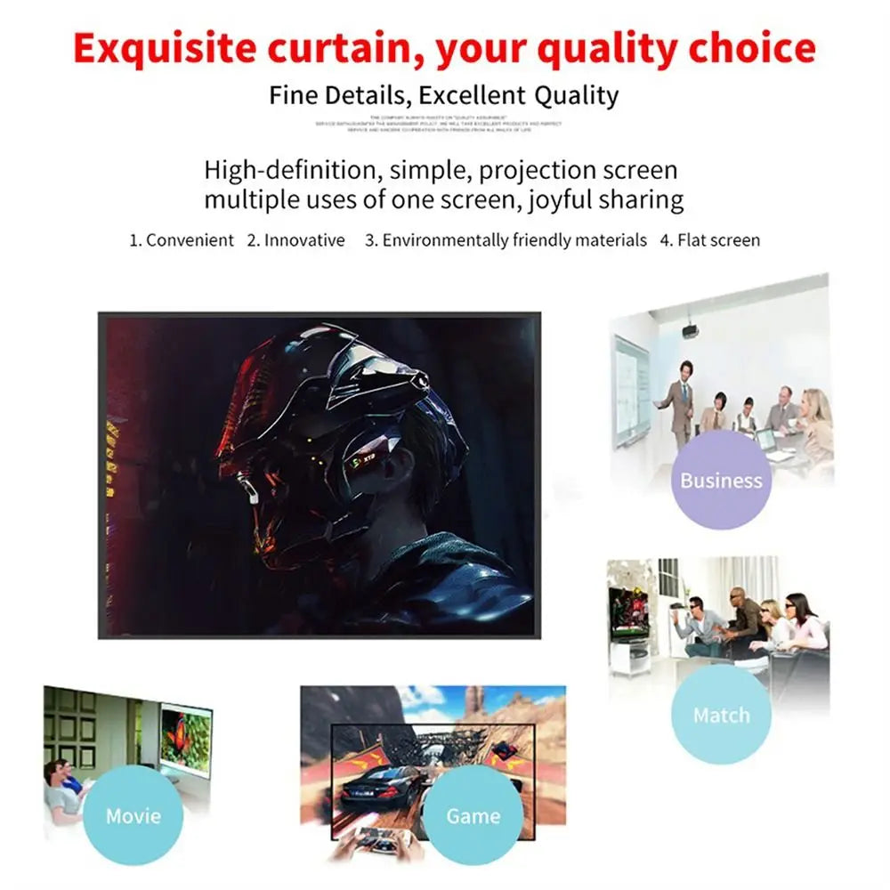 Anti-Light Projector Screen Curtain | 60–150 Inch | HIP Projection Screen Curtain HIP