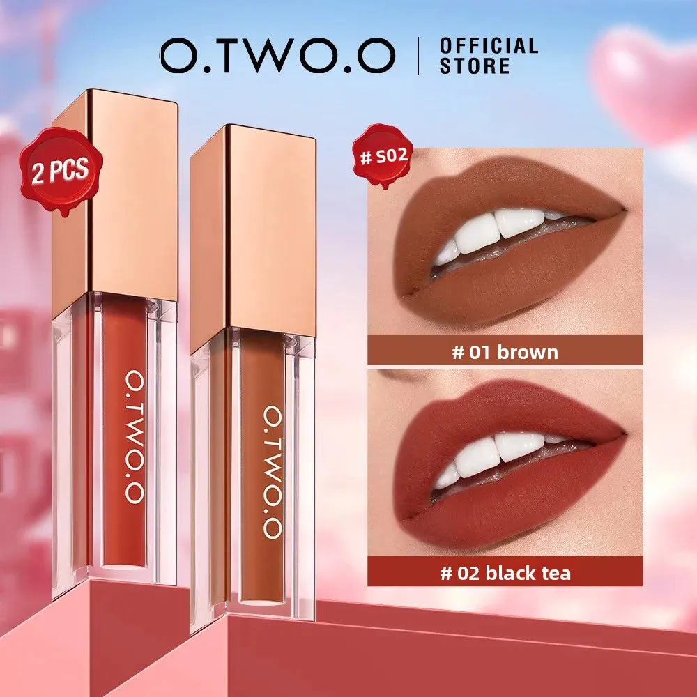 O.TWO.O Matte Liquid Lipstick Set – Transfer-Proof, Waterproof Matte Liquid Lipstick HIP