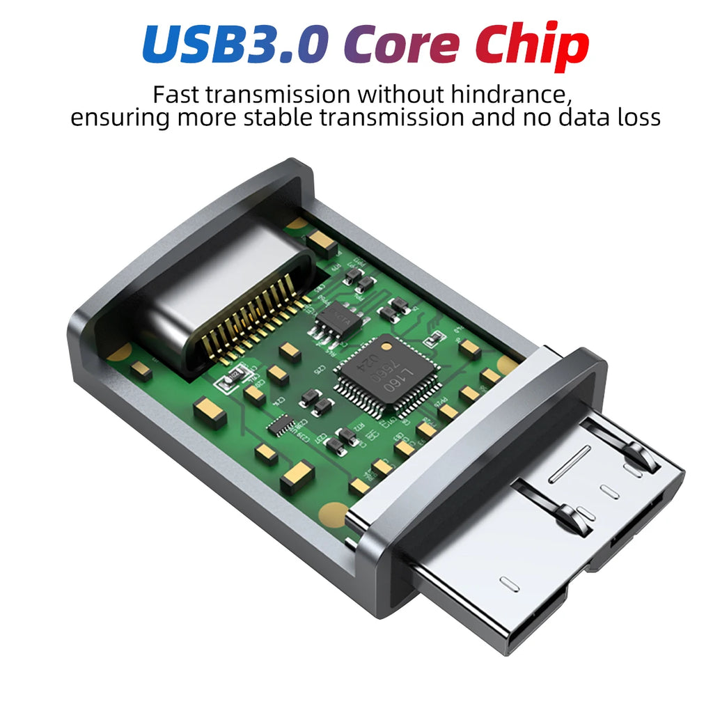 USB 3.0 Micro B to USB-C Adapter for External Hard Drives USB Adapter HIP