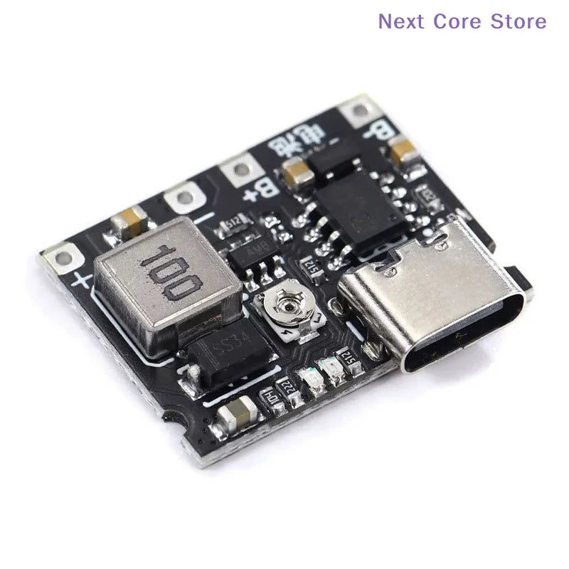 Type-C 18650 Li-ion Battery Charger Board DC Boost Module TP4056 Battery Charger Module HIP