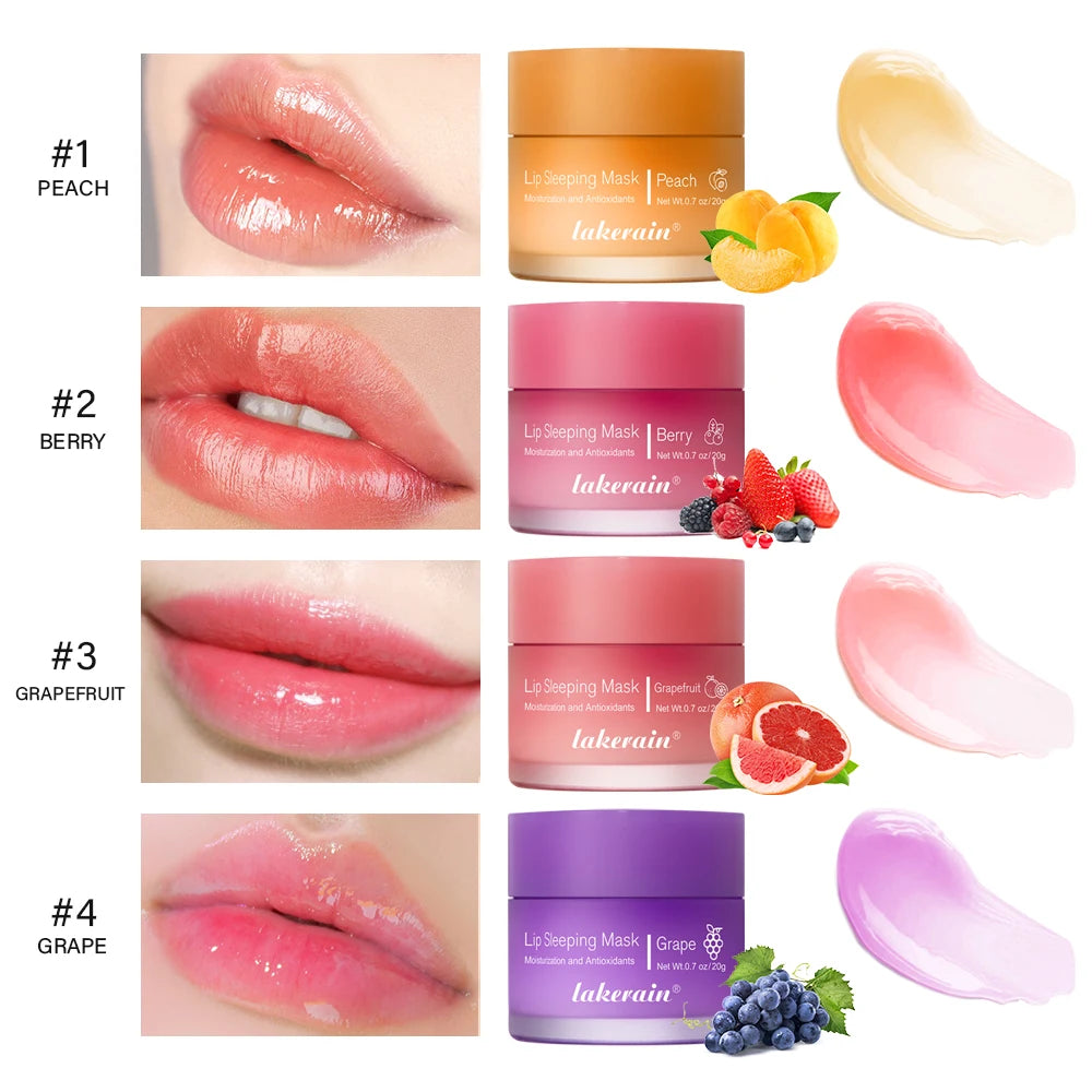 20g Moisturizing Lip Mask Night Sleeping Lips Care Maintenance Fades Lip Lines Relieves Lipitis Lip Care Products HIP 4pcs