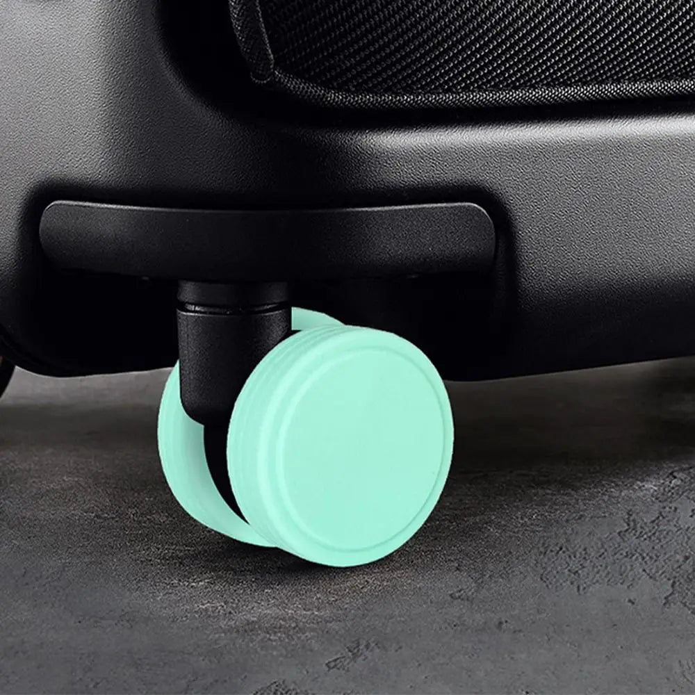 8-Pack Silicone Luggage Wheel Covers – Quiet & Smooth Travel Luggage Wheel Covers HIP