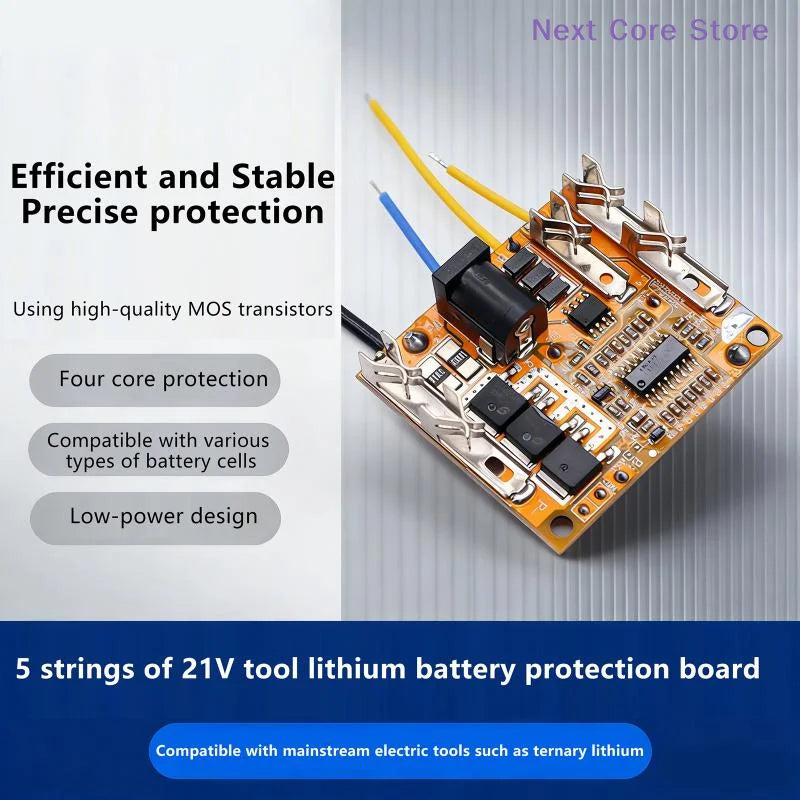 21V 50A Li-Ion BMS Protection Board for Electric Power Tools Battery BMS Module HIP