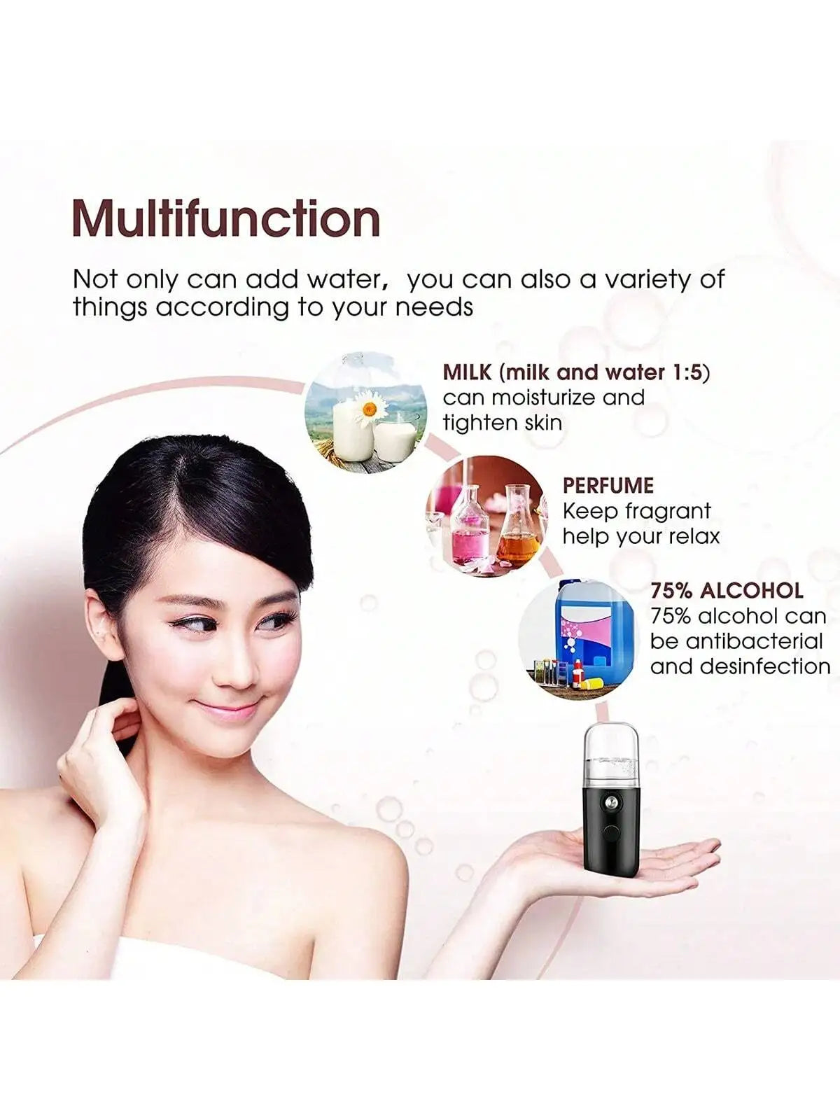 USB Rechargeable Mist Facial Steamer – AXH Skin Hydrator Facial Mist Steamer HIP