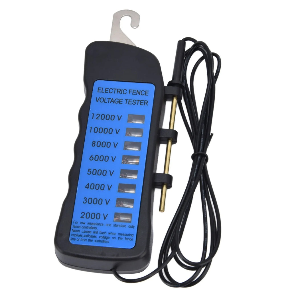 12KV Neon Fence Voltage Tester 2000 to 12000V 8 Neon Indicator Lights Waterproof Fence Tester for Farms HIP