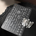 English Letter Star Lace INS Nail Art Printed Transfer Printing Steel Plate Nail Art Silicone Stamp DIY Manicure Tools Templates HIP A