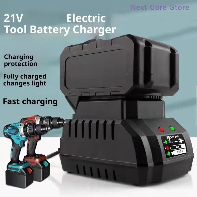 21V Li-Ion Smart Battery Charger for Power Tools – US/EU Power Tool Charger HIP