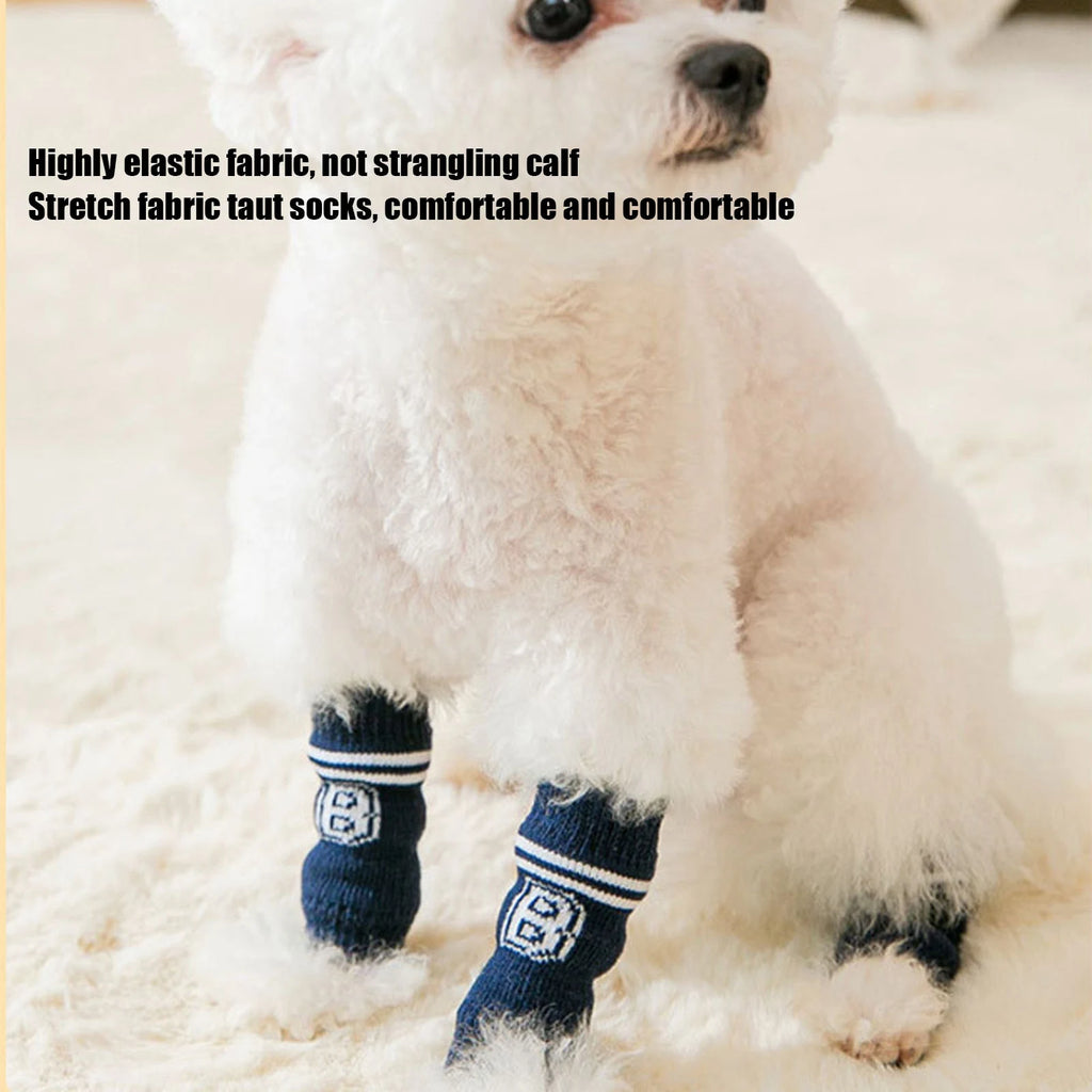 4pcs Dog Elbow Sleeve Dog Elbow Protector Joint Dirty Resistance Stylish Letter Pattern Pet Elbow Protective Sleeve HIP