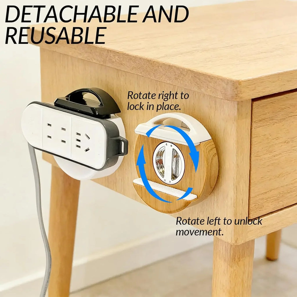 Suction Cup Power Strip Mount & Rotational Socket Holder Power Strip Mount HIP