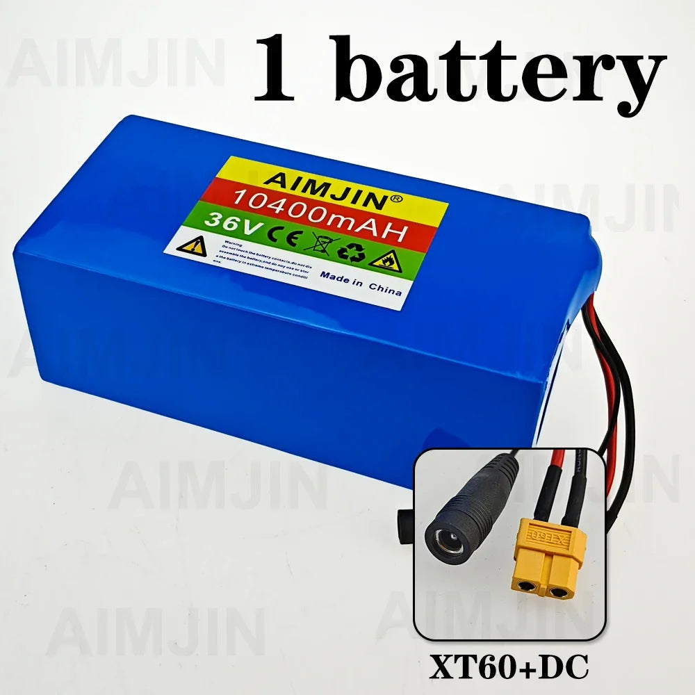 36V 10.4Ah 18650 Lithium Battery 10S4P with BMS for E-Bike E-Bike Battery Pack HIP XT60 DC-1battery China Mainland