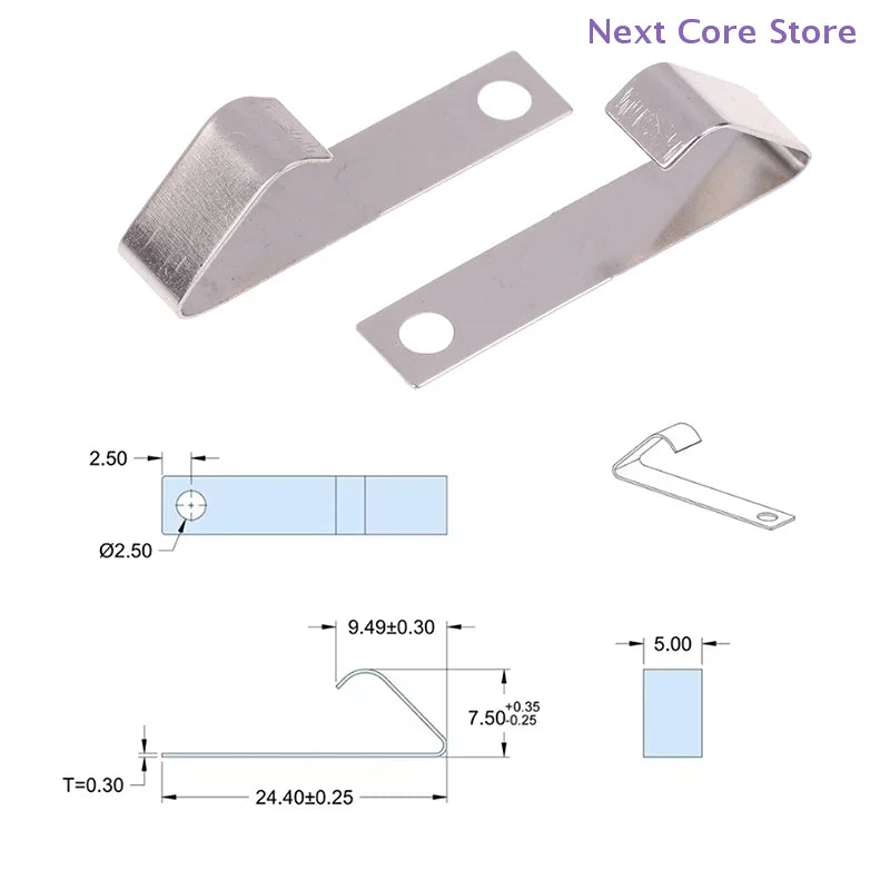AA & 9V Battery Spring Contact Terminals – 5/10 Pack | BC-5232-NI Battery Contact Terminal HIP