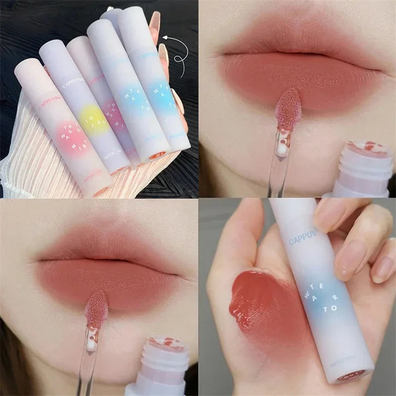 6 Colors Water To Mist Lip Tint Long-Lasting Liquid Lipstick Waterproof Sexy Matte Fog Lip Gloss Makeup Lipstick Glaze Cosmetics HIP 01