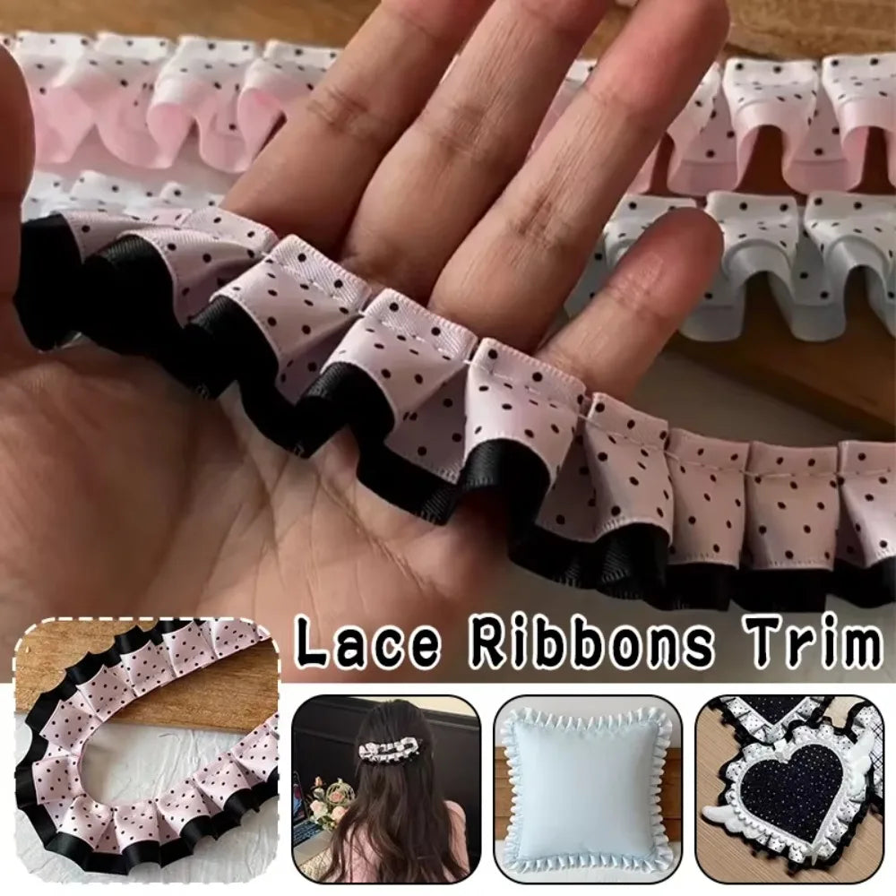2M Pleated Ribbon Ruffle Trim – DIY Sewing Lolita Craft Ribbon Sewing Trim HIP