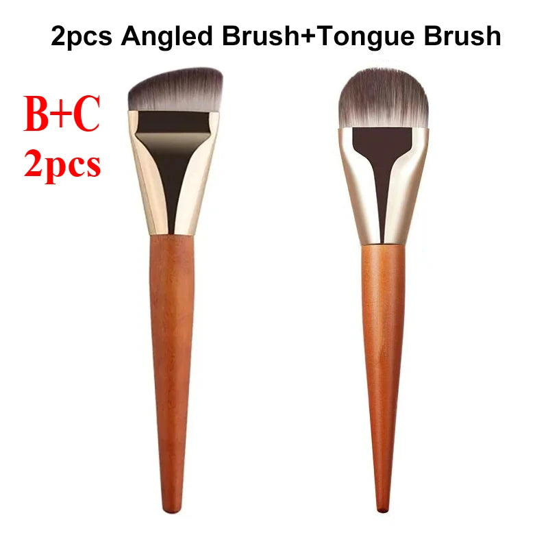 RUZOFO Super Thin Foundation & Concealer Brush – 1/2/3 Pc Foundation Makeup Brush HIP C704-BC 2pcs