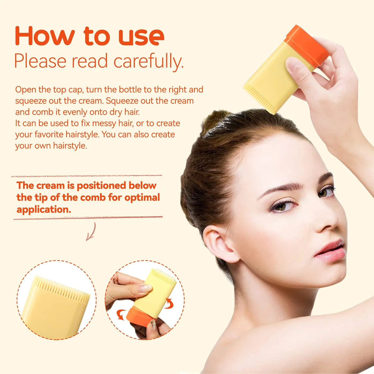 MLSMILE Hair Wax Stick 20g – Anti-Frizz Edge Styler Hair Wax Stick HIP