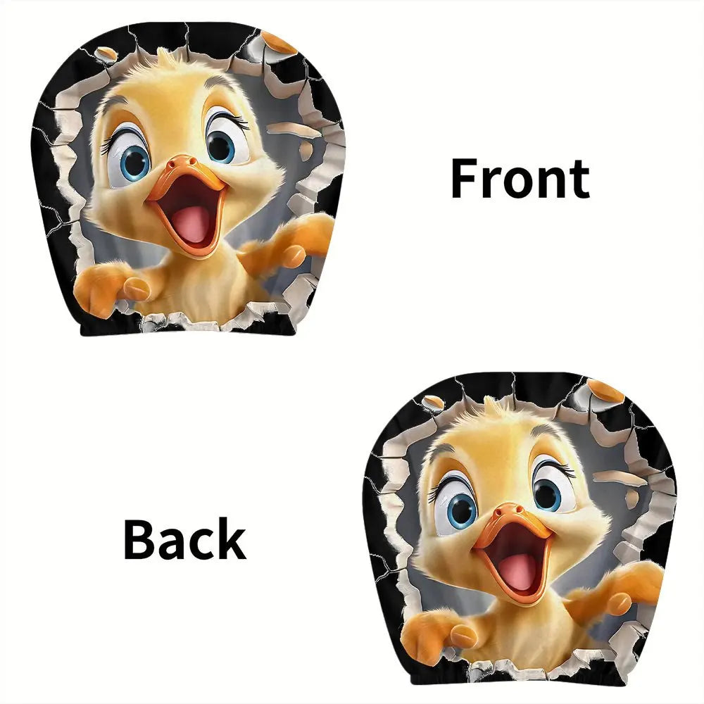 Duck Print Car Seat Cover & Pillowcase Set – 2 Piece Car Seat Cover Set HIP 1