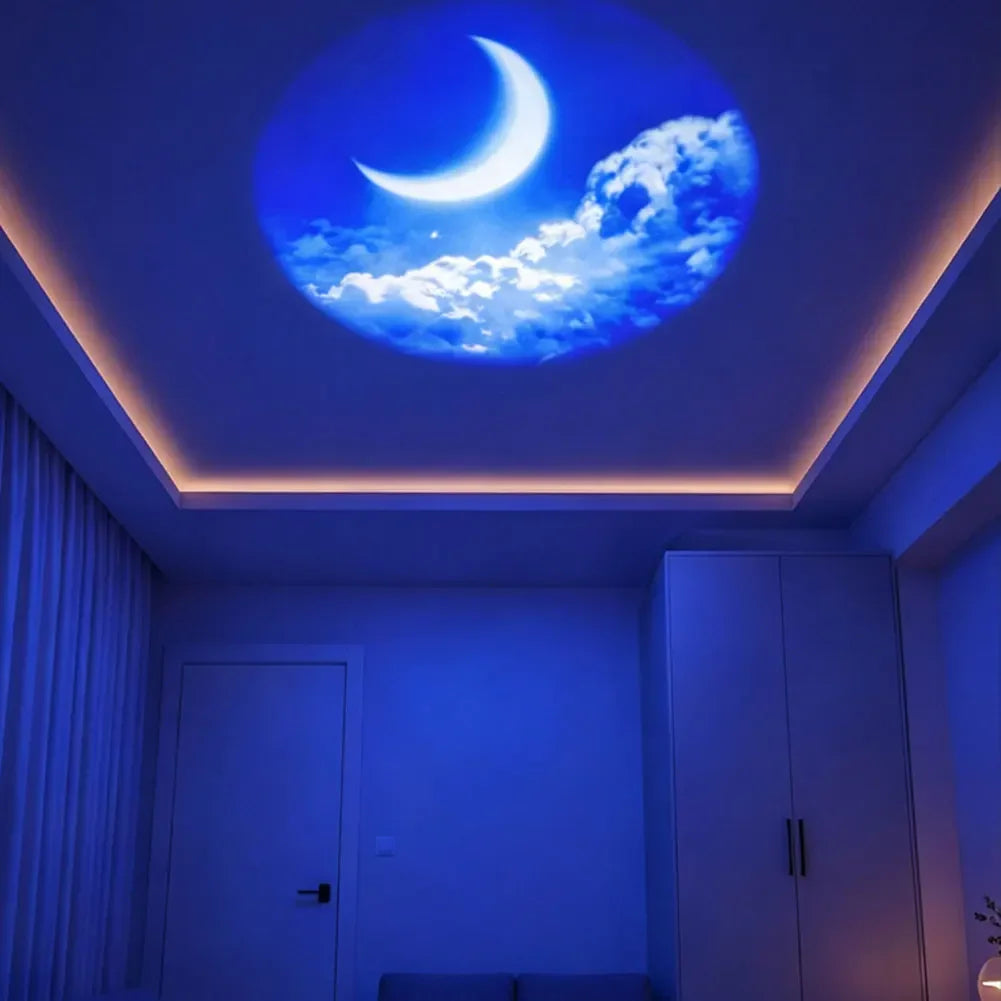 USB Car Atmosphere Lamp Galaxy Star Projector Night Light With 5/10/15 Film Discs For Bedroom Camping Decoration HIP