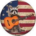 Raccoon Guitar American Flag Spare Tire Cover – SUV RV Spare Tire Cover HIP 1 17 in