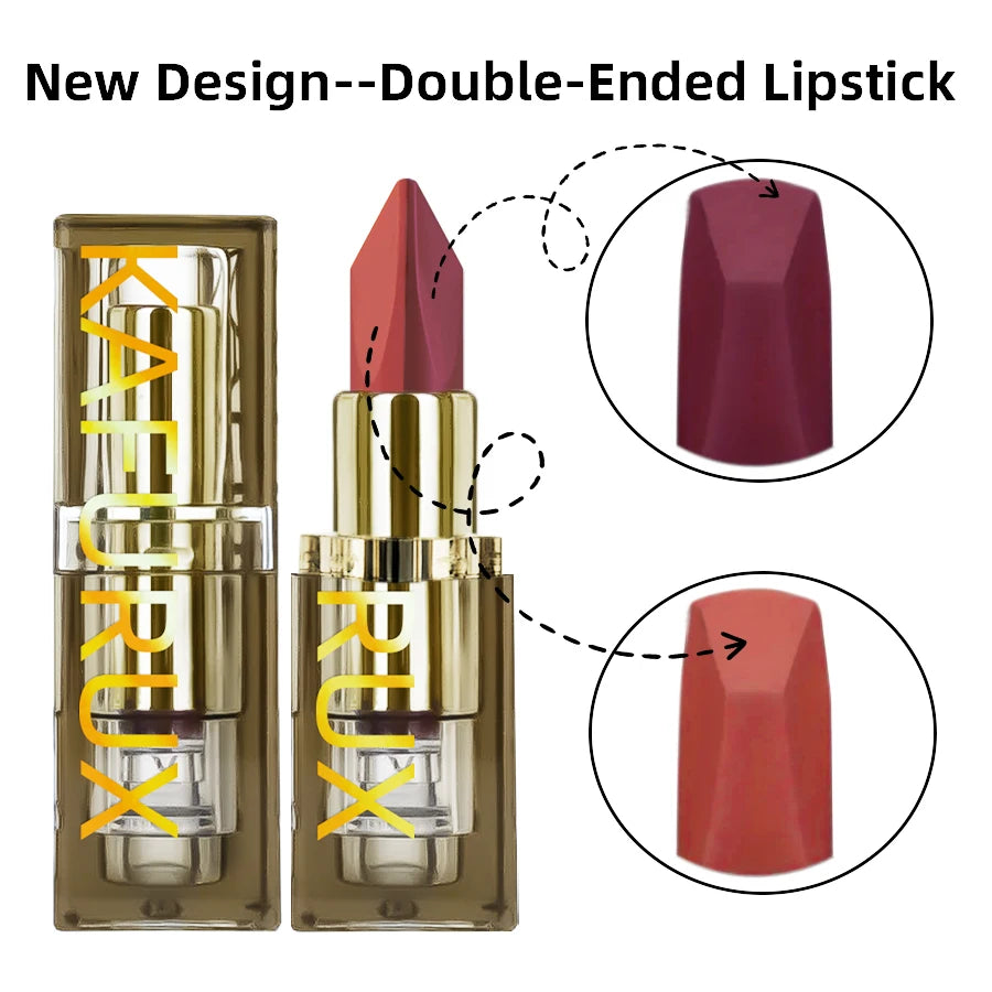 6 Color Glitter Two-tone Lipstick Purple Black Matte 1pc Lipsticks Cosmetics Easy to Use Lip Tint Makeup Lip Beauty Red Pigment HIP