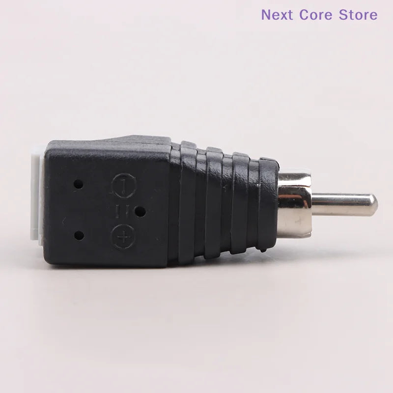 2-Pack Speaker Wire to Audio Jack Quick Press Connector Adapter Audio Wire Connector HIP
