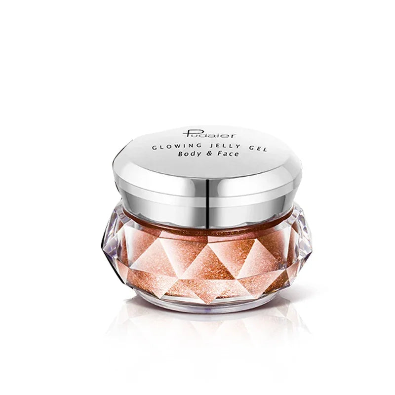 Face Highlighter Jelly Gel Eyeshadow Glow Body Glitter Festival Makeup iluminador Gold Liquid Highlighter Pink Bronzer HIP 05