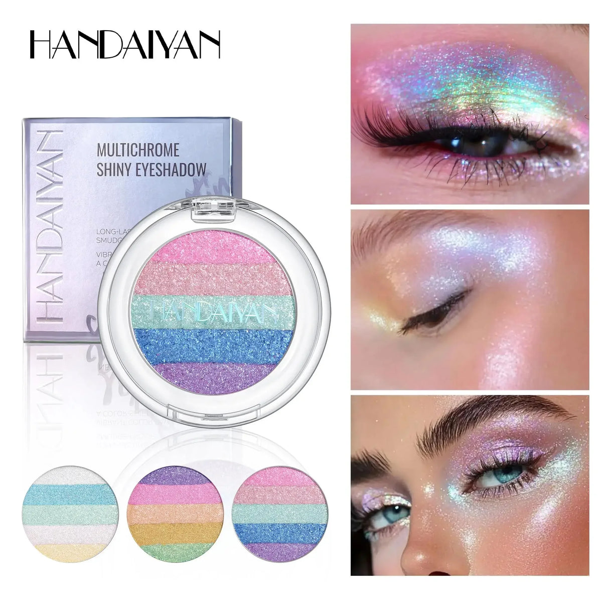 Handaiyan 5-Color Chameleon Glitter Eyeshadow Palette Eyeshadow Palette HIP