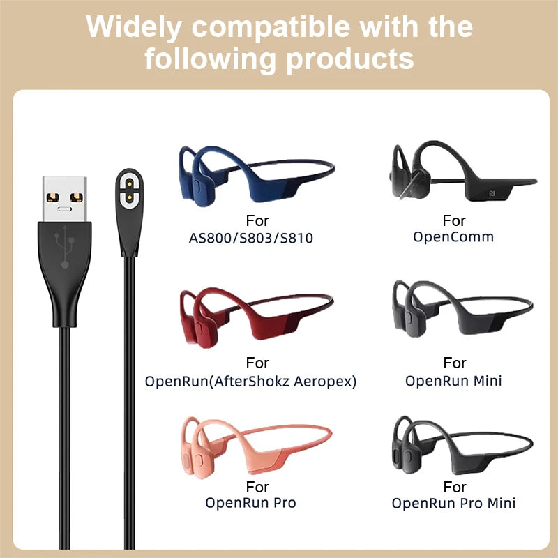 Fast Charging Cable for Shokz AS800 S803 S810 OpenRun Headphone Charging Cable HIP
