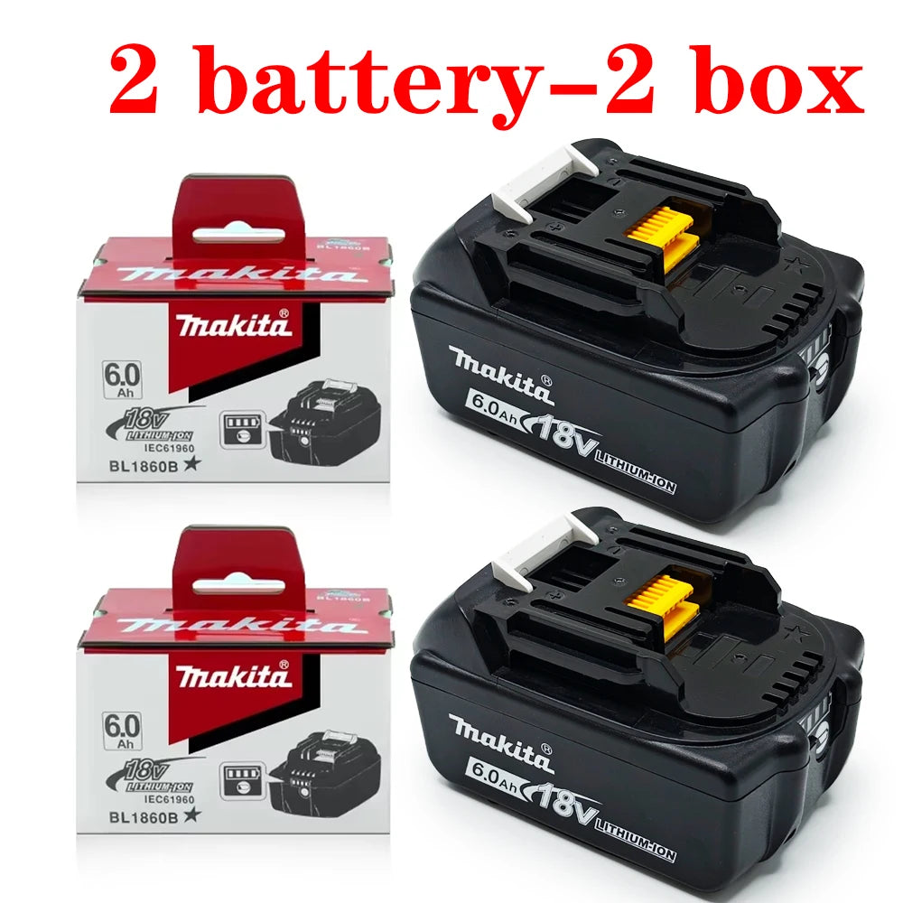 Makita 18V Battery BL1860 BL1850B BL1830B 5–6Ah Li-Ion Power Tool Battery HIP 6AH-2pcs China Mainland