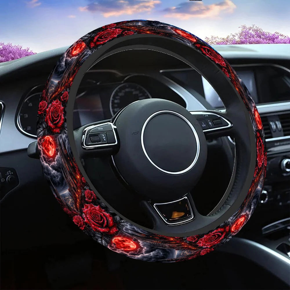 Gothic Dreamscape Printed Steering Wheel Cover | Anti-Slip Steering Wheel Cover HIP 1
