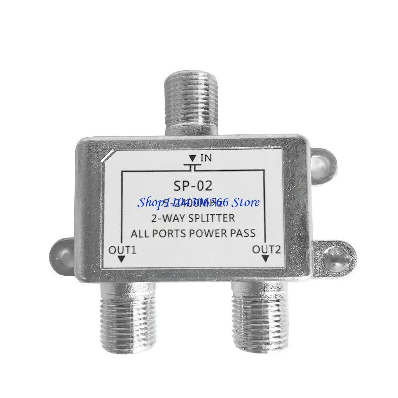 2-Way Coaxial Splitter Adapter – TV, Cable & Satellite Coaxial Signal Splitter HIP CN