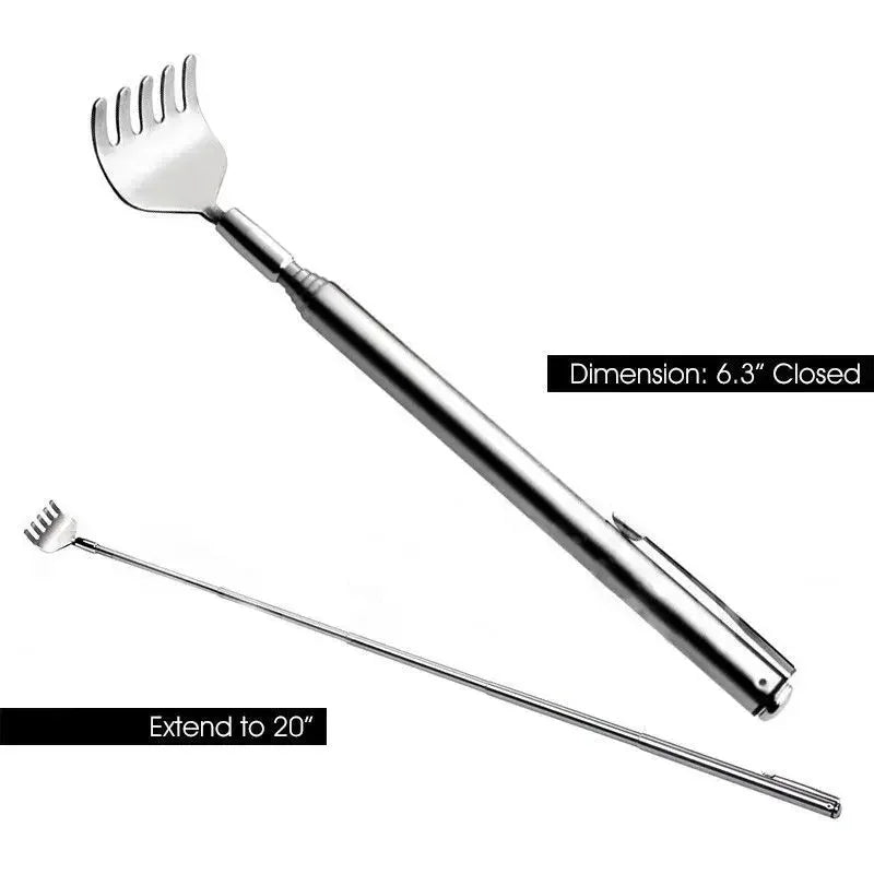 Telescopic Stainless Steel Back Scratcher – Extendable Back Scratcher HIP