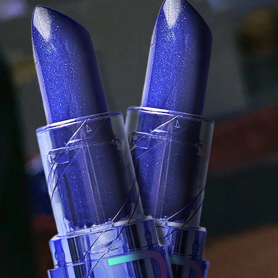 KAFURUX Blue Color Changing Lipstick – Shimmer Gloss Color Changing Lipstick HIP