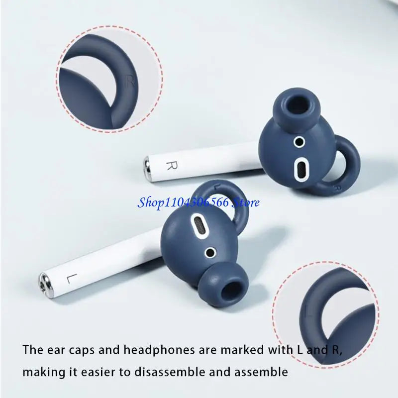 Silicone Earphone Tip Covers – Washable Replacement Earbuds 2 Pcs Earbud Tip Covers HIP