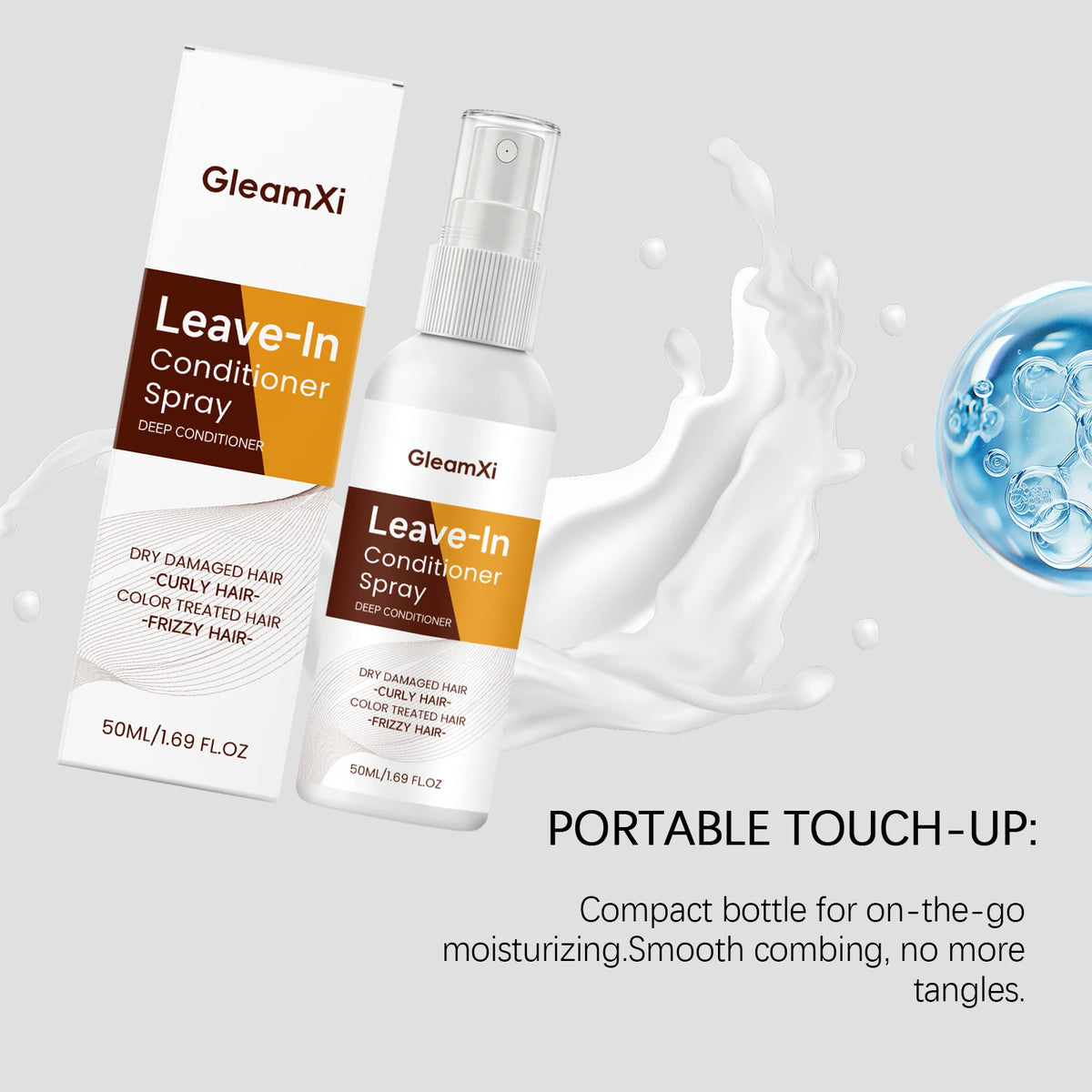 Leave-In Conditioner Spray – Coconut Oil & Panthenol Anti-Frizz Leave-In Conditioner Spray HIP