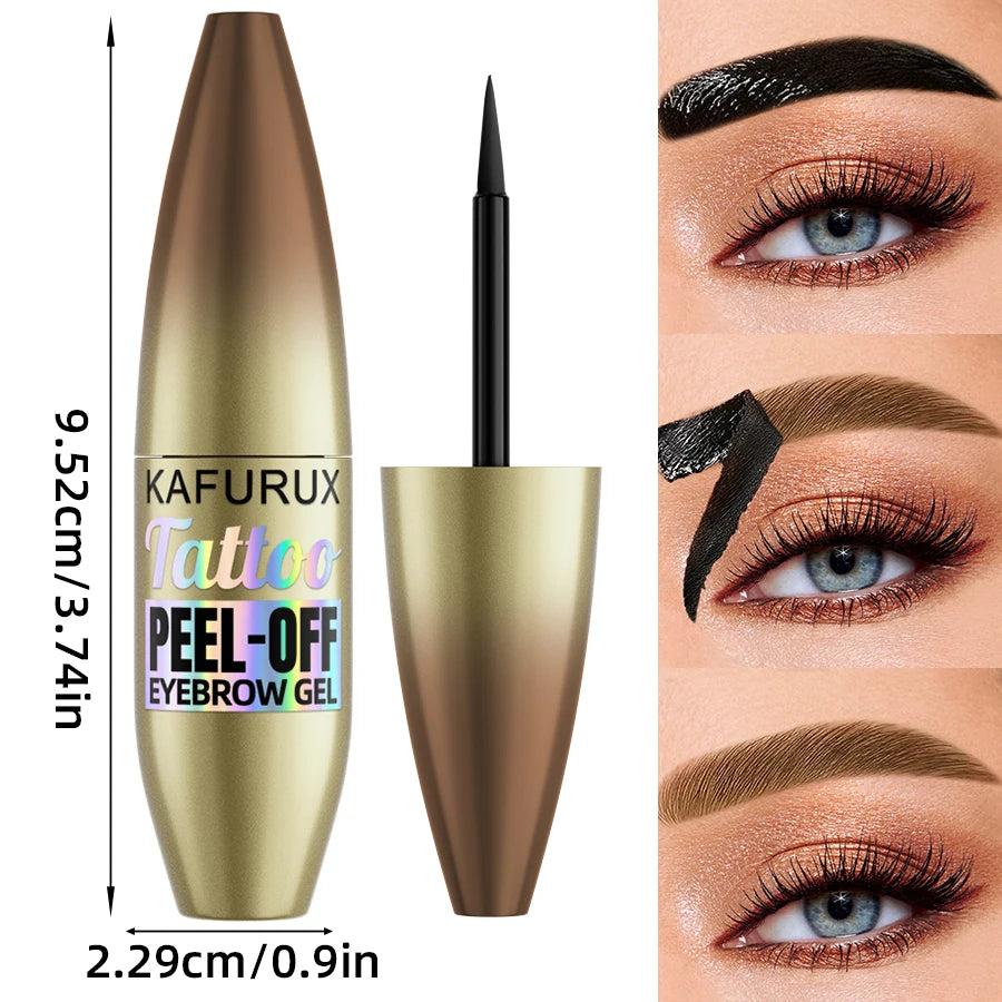 5-Color Waterproof Peel-Off Eyebrow Tint with Stencils | KAFURUX Eyebrow Tint Kit HIP