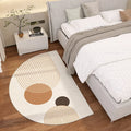 Semi-Circular Anti-Slip Door Mat – Modern Entrance Rug Entrance Door Mat HIP 7 60x90cm-Felt