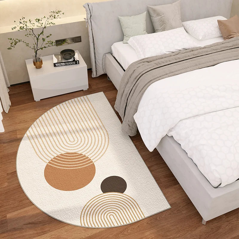 Semi-Circular Anti-Slip Door Mat – Modern Entrance Rug Entrance Door Mat HIP 7 60x90cm-Felt