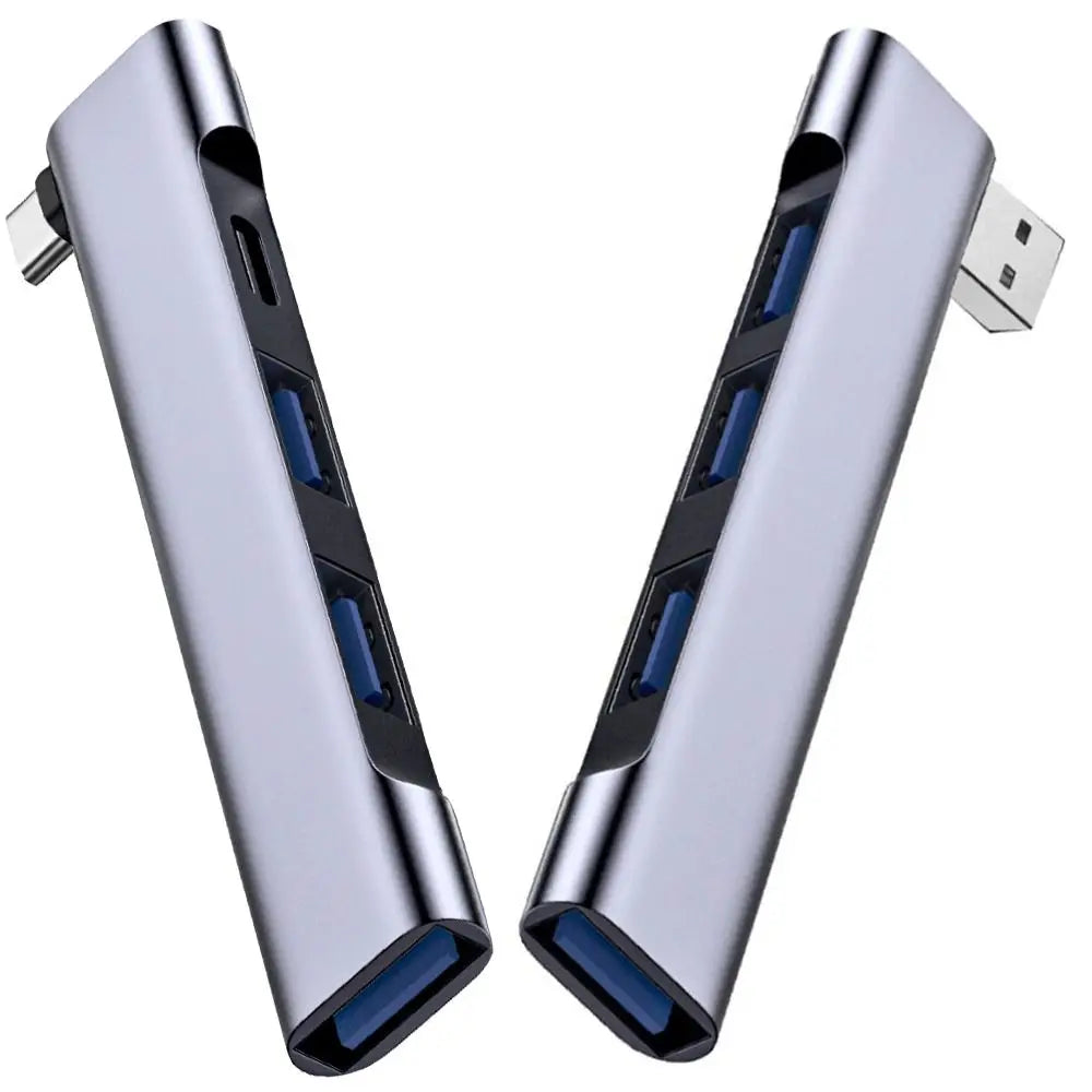 4-in-1 USB 3.0 Hub & USB-C Docking Station | OTG Adapter USB Hub Docking Station HIP