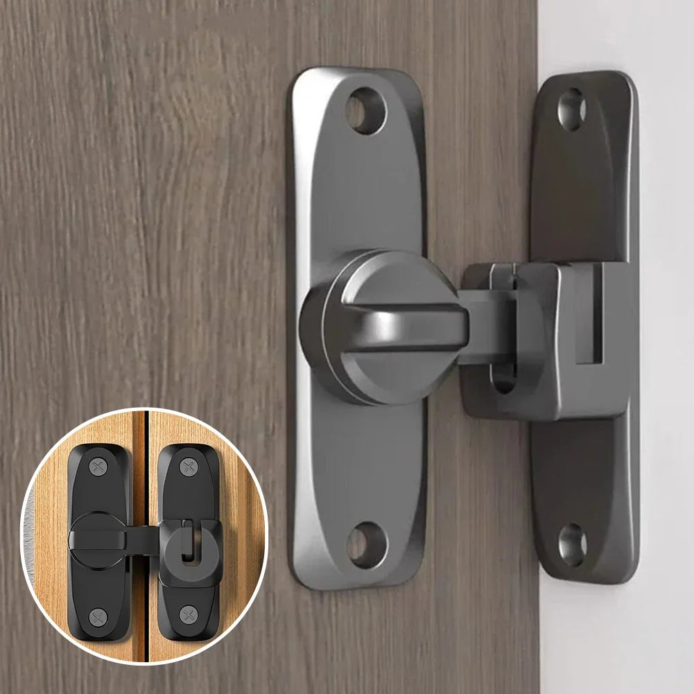 Heavy Alloy Safety Sliding Door Lock 90/180 Degree Flip Hardware Anti-theft Lock Zinc Alloy Door Bolt Safety Lock HIP