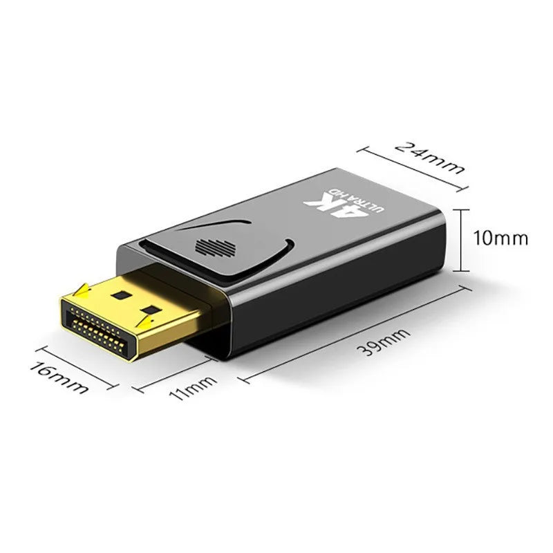 4K DisplayPort to HDMI Adapter | Audio & Video Converter Display Adapter HIP