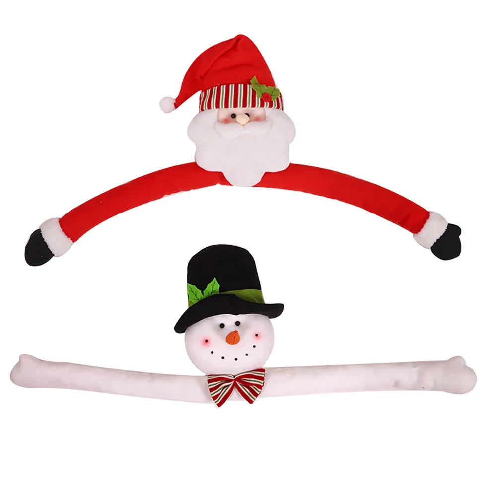 Santa Snowman Christmas Tree Topper Ornament Hugging Tree Crown Funny Gift Idea Scene Setter Decor HIP